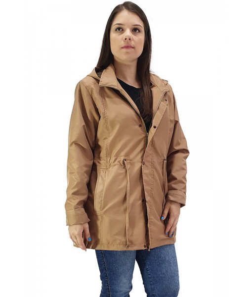 Parka Jaqueta Butu Biru Extra Grande Plus Size Feminino - Ocre